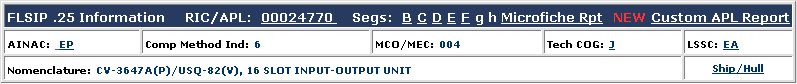 APL Header Information